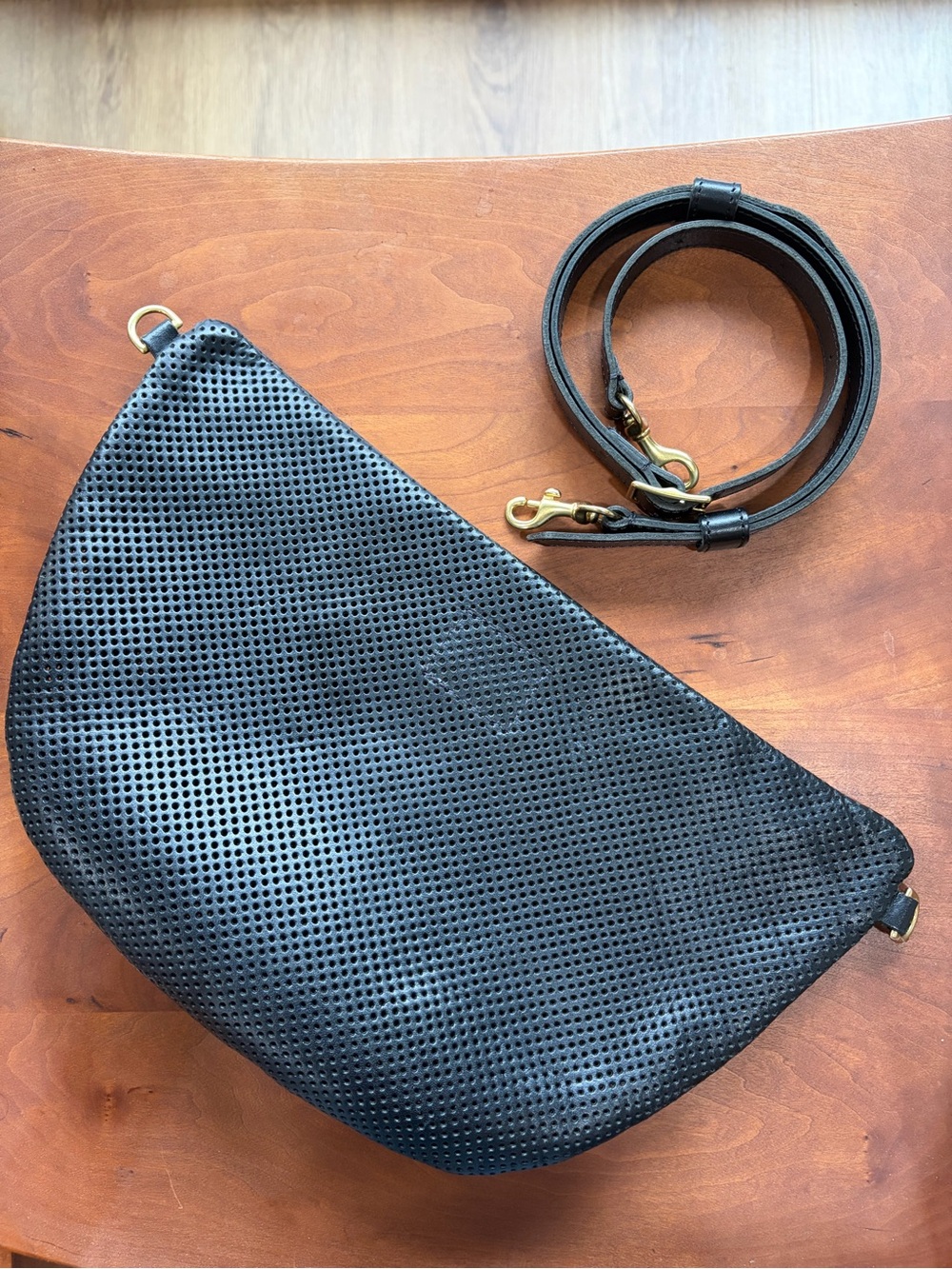 Clare V Grande Fanny Black Perforated Leather - Picture 7 of 7
